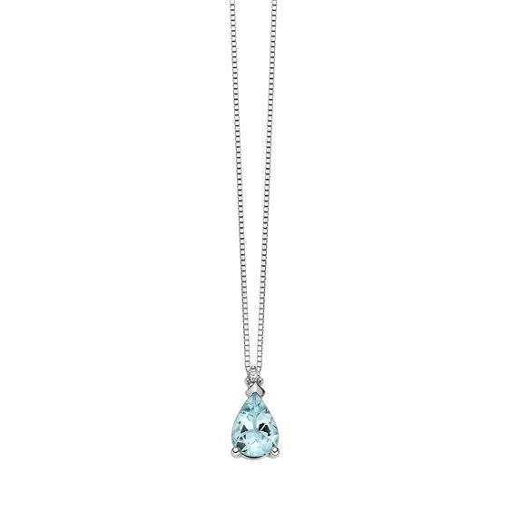 Collana Donna Oro Donna Luce in Oro bianco Acquamarina DHPA7182.002 - DHPA7182.002